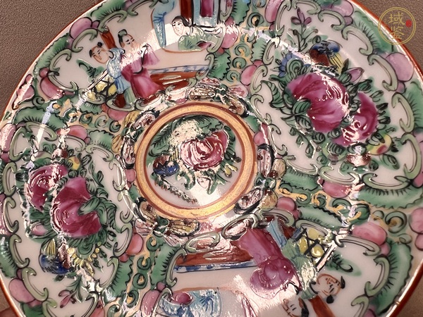 古玩陶瓷廣彩人物故事紋盤真品鑒賞圖