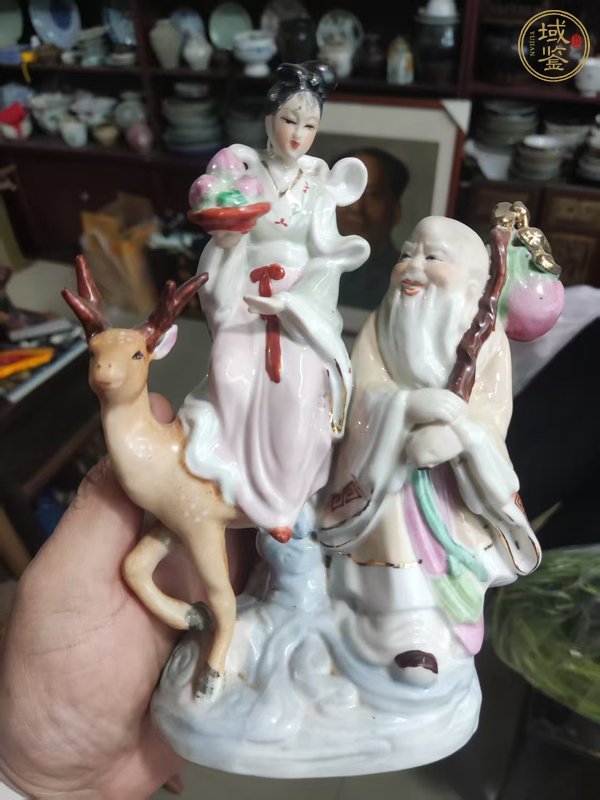 古玩麻姑獻(xiàn)壽圖塑像真品鑒賞圖