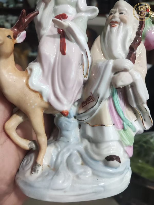 古玩陶瓷麻姑獻壽圖塑像真品鑒賞圖