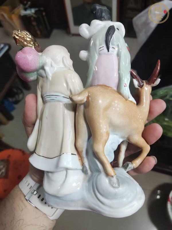 古玩陶瓷麻姑獻壽圖塑像真品鑒賞圖