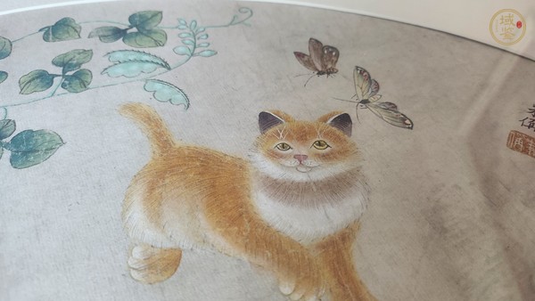 古玩字畫貓蝶圖真品鑒賞圖