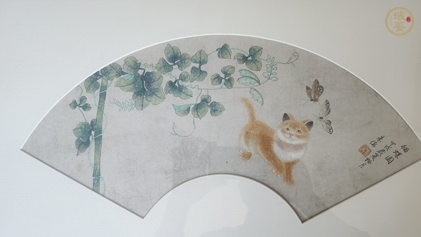 古玩字畫貓蝶圖真品鑒賞圖