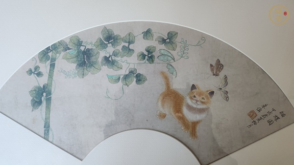 古玩字畫貓蝶圖真品鑒賞圖