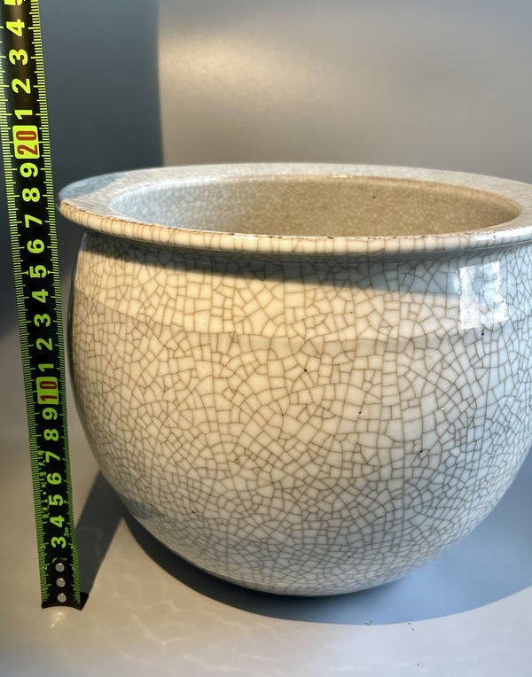 古玩陶瓷哥釉卷缸拍賣(mài)，當(dāng)前價(jià)格2200元