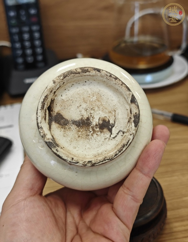 古玩陶瓷白釉開片紋葫蘆瓶真品鑒賞圖