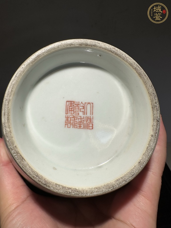 古玩陶瓷粉彩人物故事雙耳尊真品鑒賞圖