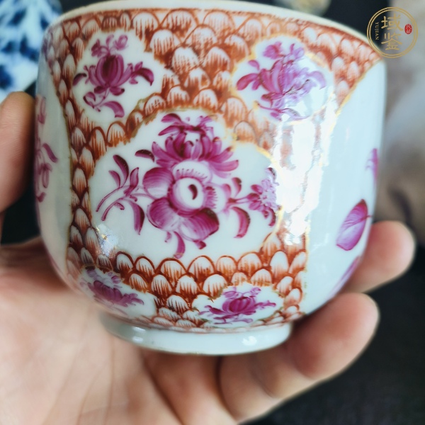 古玩陶瓷胭脂紅廣彩蓋缸真品鑒賞圖