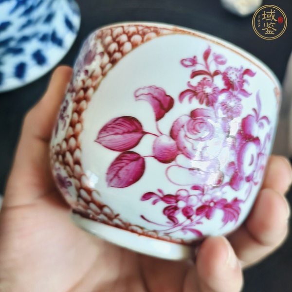 古玩陶瓷胭脂紅廣彩蓋缸真品鑒賞圖