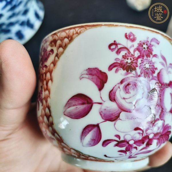 古玩陶瓷胭脂紅廣彩蓋缸真品鑒賞圖