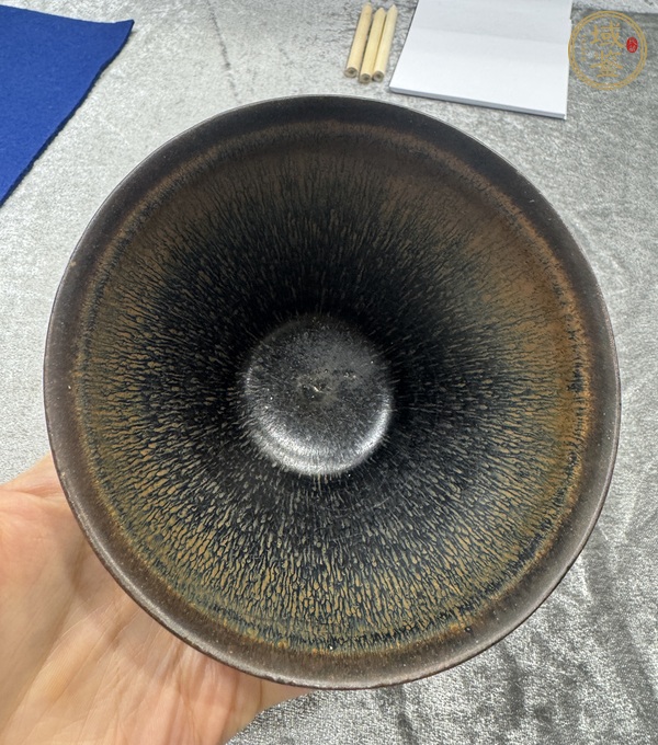 古玩陶瓷南宋建窯兔毫盞真品鑒賞圖