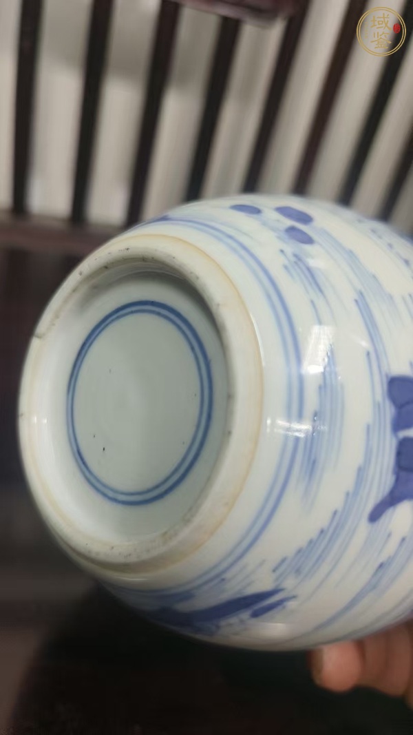 古玩陶瓷青化山水罐真品鑒賞圖