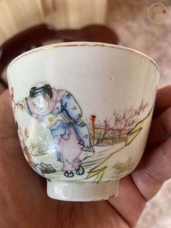 古玩陶瓷一路連升新粉彩杯真品鑒賞圖