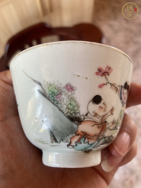古玩陶瓷一路連升新粉彩杯真品鑒賞圖