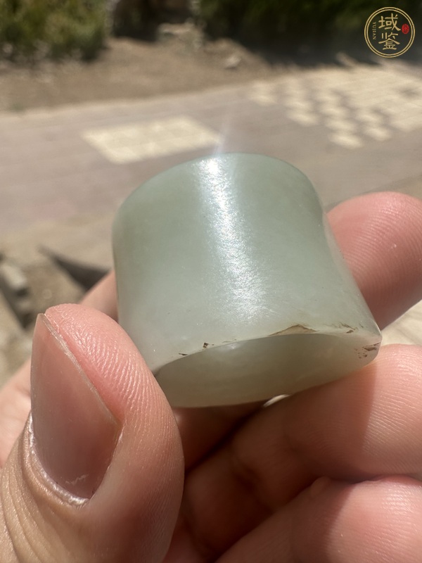古玩玉器和田玉雕“素紋扳指”真品鑒賞圖