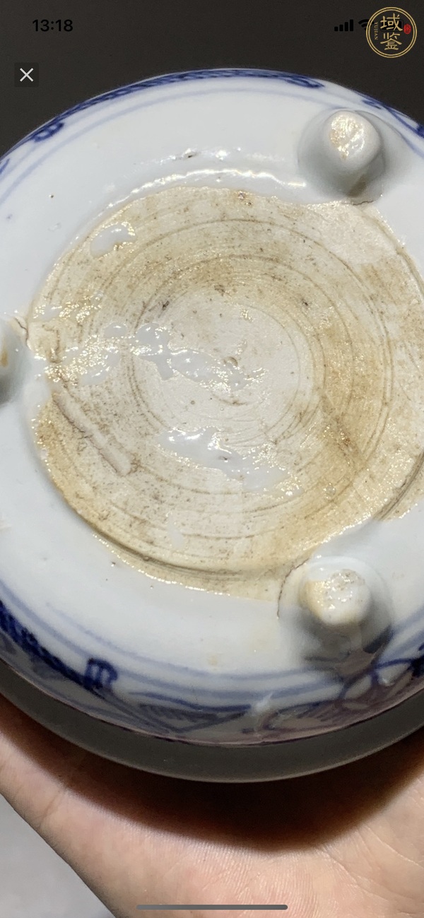 古玩陶瓷青花花卉紋香爐真品鑒賞圖