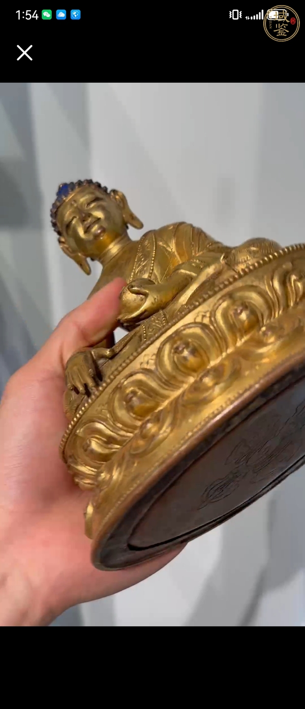 古玩銅器銅鎏金釋迦摩尼佛真品鑒賞圖