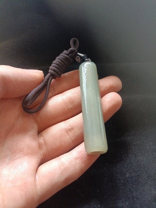 古玩玉器清代和田玉雕“素紋管”拍賣,當前價格2500元