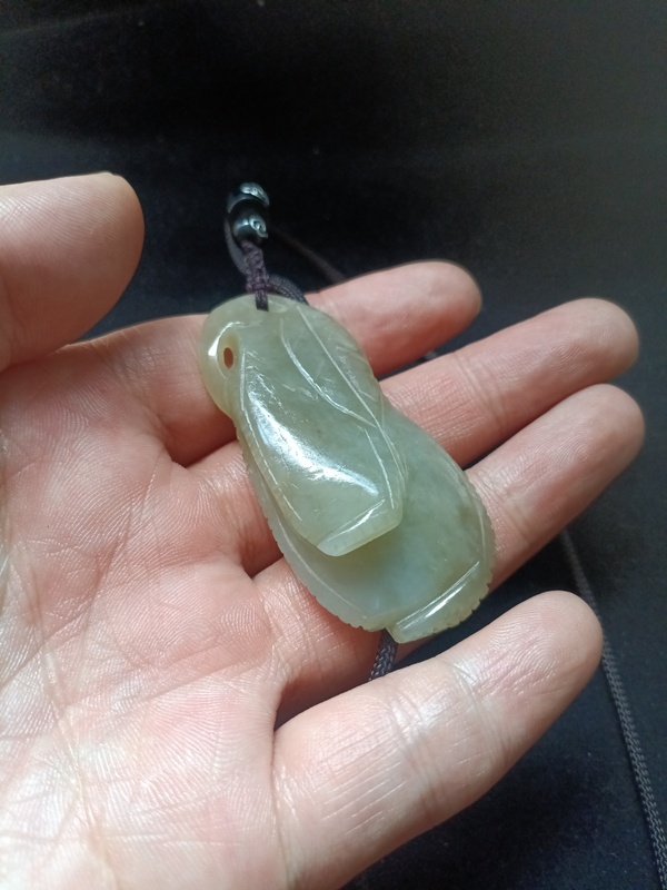 古玩玉器明末清初和田玉籽料雕“瓜果墜”拍賣，當(dāng)前價格4800元