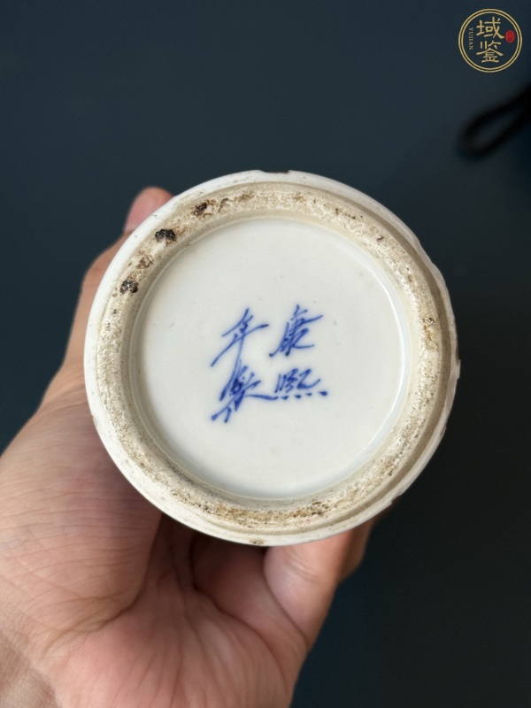 古玩陶瓷青花留白冰梅紋觀音瓶真品鑒賞圖