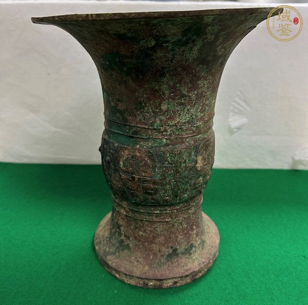 古玩銅器饕餮紋青銅尊真品鑒賞圖
