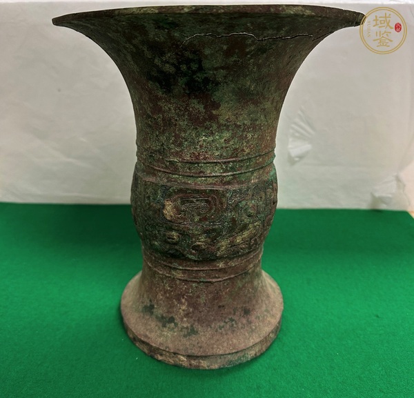 古玩銅器饕餮紋青銅尊真品鑒賞圖