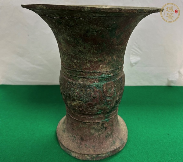 古玩銅器饕餮紋青銅尊真品鑒賞圖