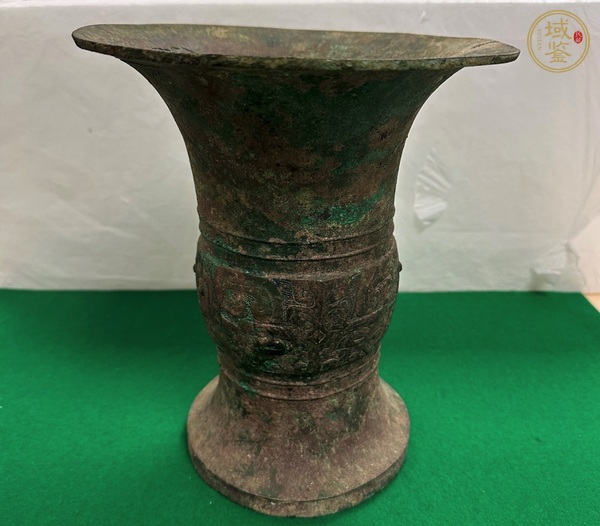 古玩銅器饕餮紋青銅尊真品鑒賞圖
