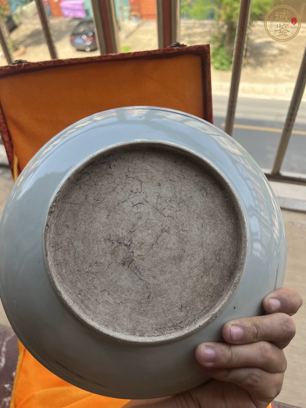 古玩陶瓷青花釉里紅年年有余盤真品鑒賞圖