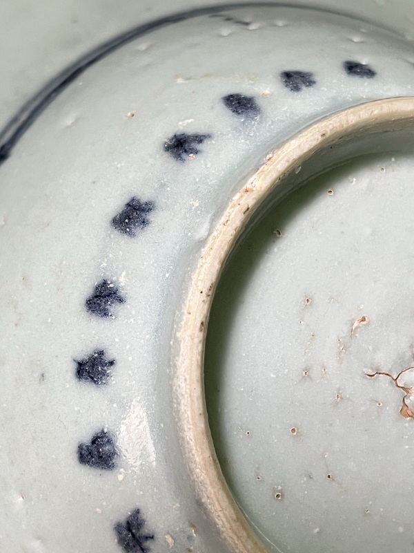 古玩陶瓷清代康熙~青花花卉紋折腰碗拍賣,當(dāng)前價格888元
