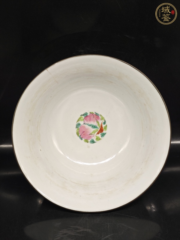 古玩陶瓷粉彩花卉吉祥如意大碗真品鑒賞圖