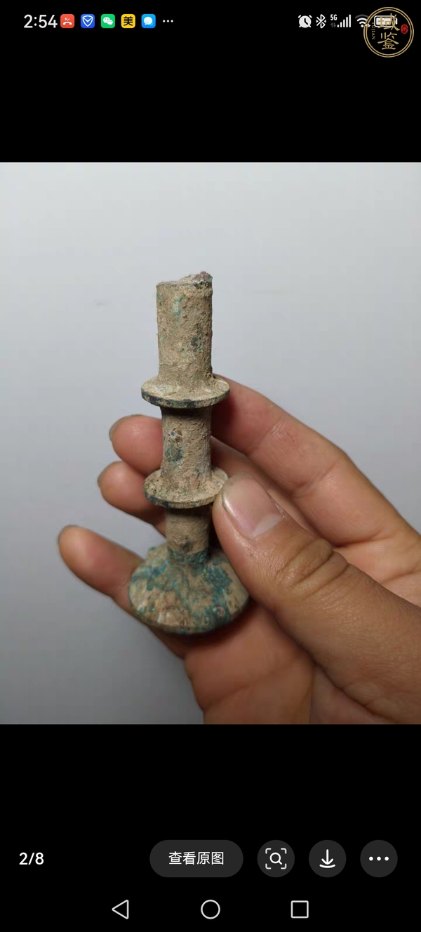 古玩銅器青銅劍柄真品鑒賞圖