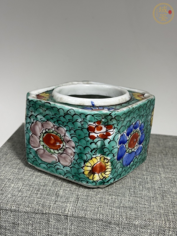 古玩五彩水盂真品鑒賞圖