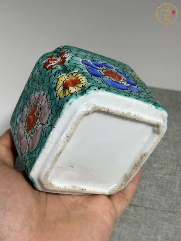 古玩陶瓷五彩水盂真品鑒賞圖