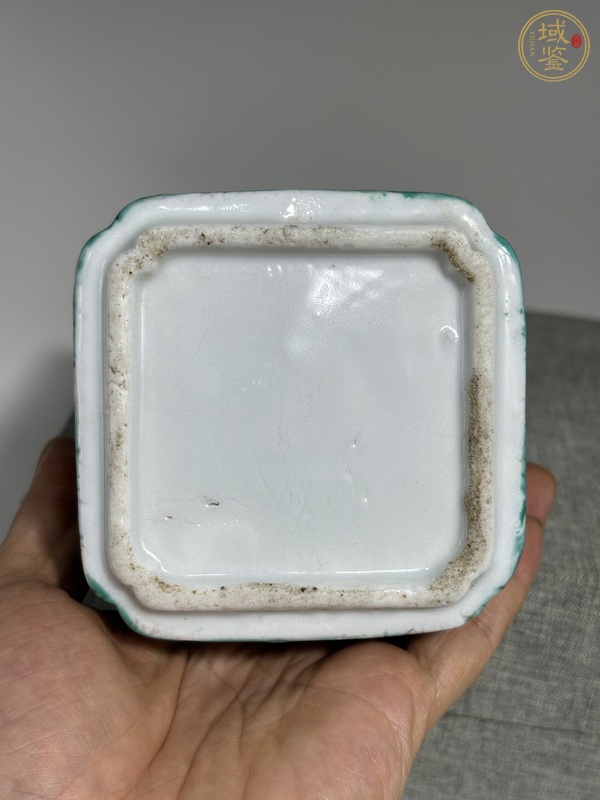 古玩陶瓷五彩水盂真品鑒賞圖