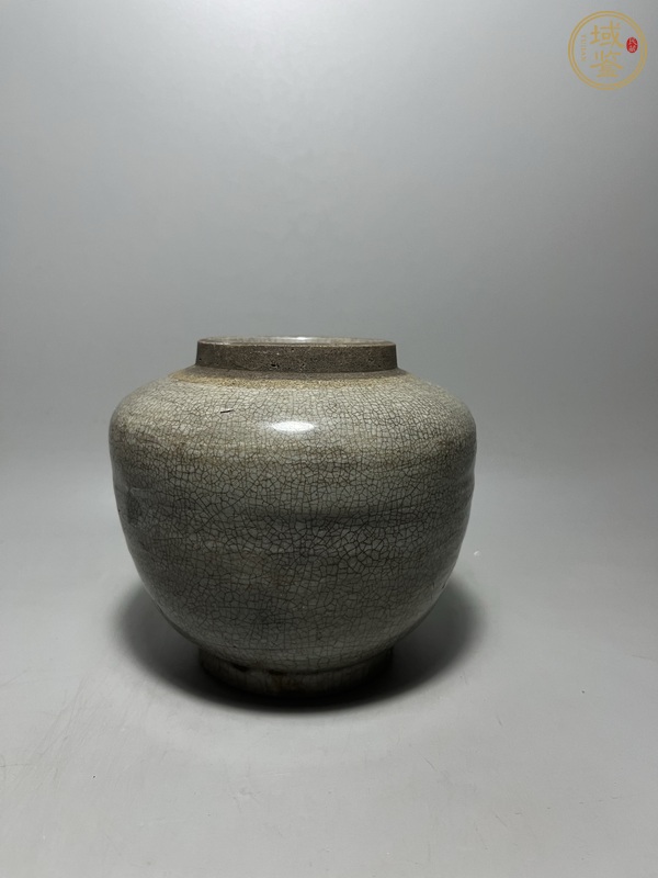 古玩陶瓷哥釉罐真品鑒賞圖