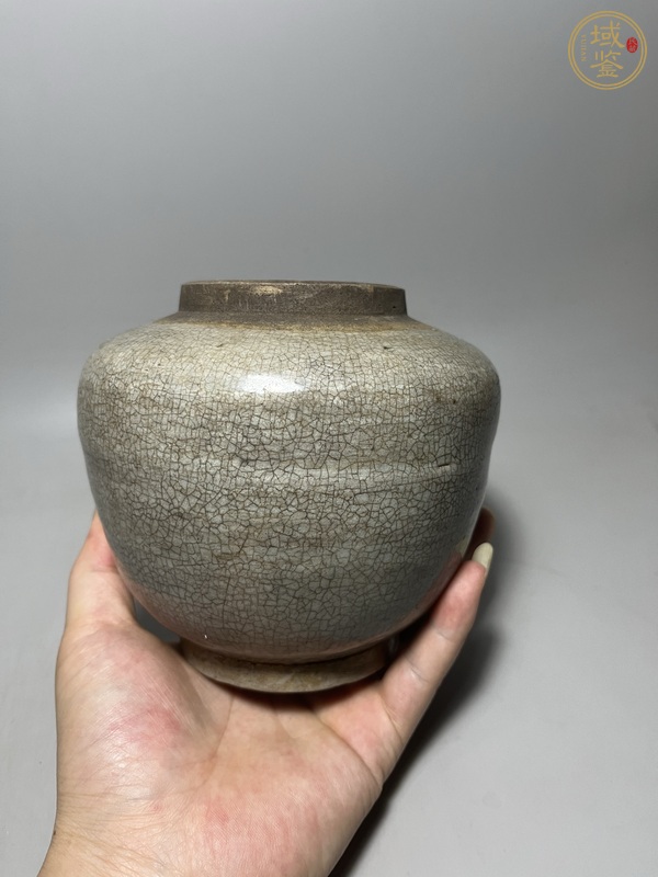 古玩陶瓷哥釉罐真品鑒賞圖