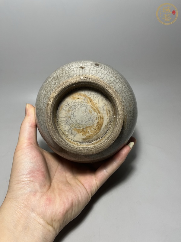 古玩陶瓷哥釉罐真品鑒賞圖