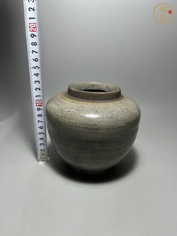古玩陶瓷哥釉罐真品鑒賞圖