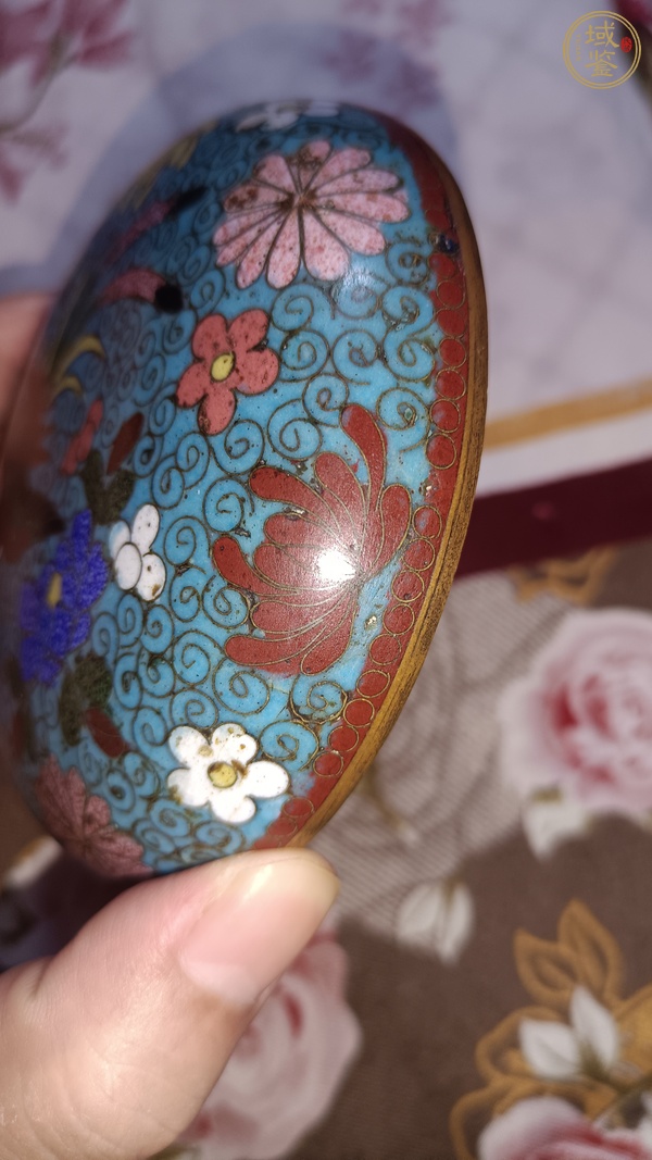 古玩銅器景泰藍(lán)蓋盒真品鑒賞圖