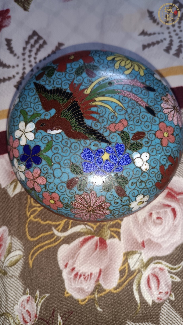 古玩銅器景泰藍(lán)蓋盒真品鑒賞圖
