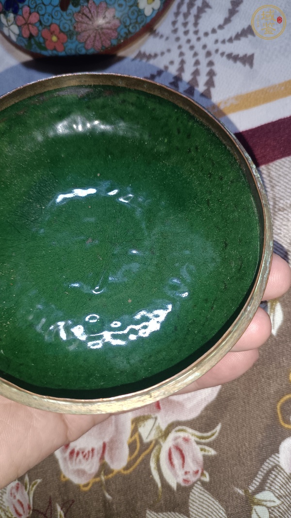 古玩銅器景泰藍(lán)蓋盒真品鑒賞圖
