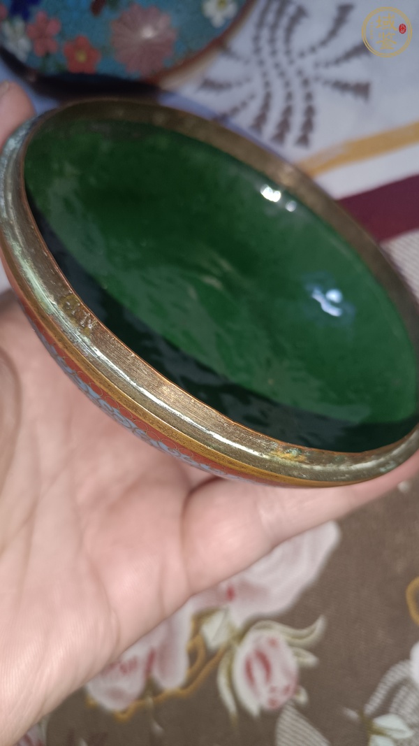古玩銅器景泰藍(lán)蓋盒真品鑒賞圖