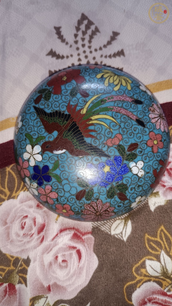 古玩銅器景泰藍(lán)蓋盒真品鑒賞圖