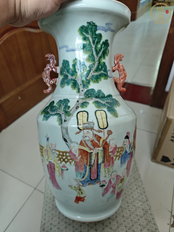 古玩陶瓷粉彩瓶真品鑒賞圖