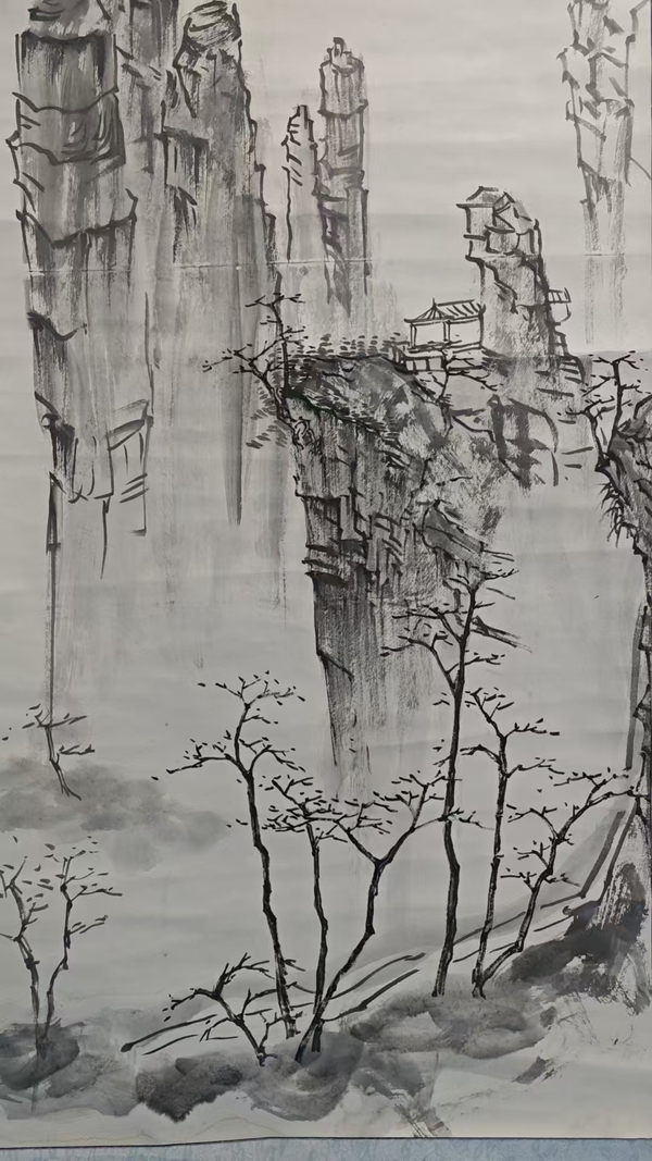 古玩字畫已故原臨沂美協(xié)副主席老中美協(xié)會(huì)員趙文成山水拍賣，當(dāng)前價(jià)格3000元