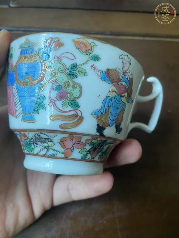 古玩陶瓷粉彩無雙譜人物杯真品鑒賞圖