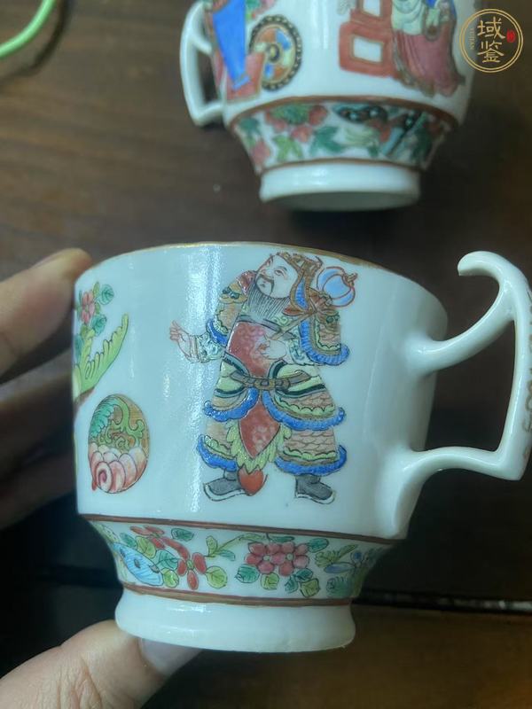 古玩陶瓷粉彩無雙譜人物杯真品鑒賞圖