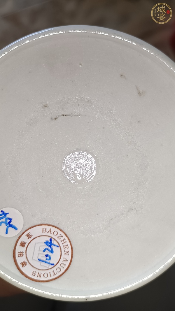 古玩山水紋青花筆筒真品鑒賞圖