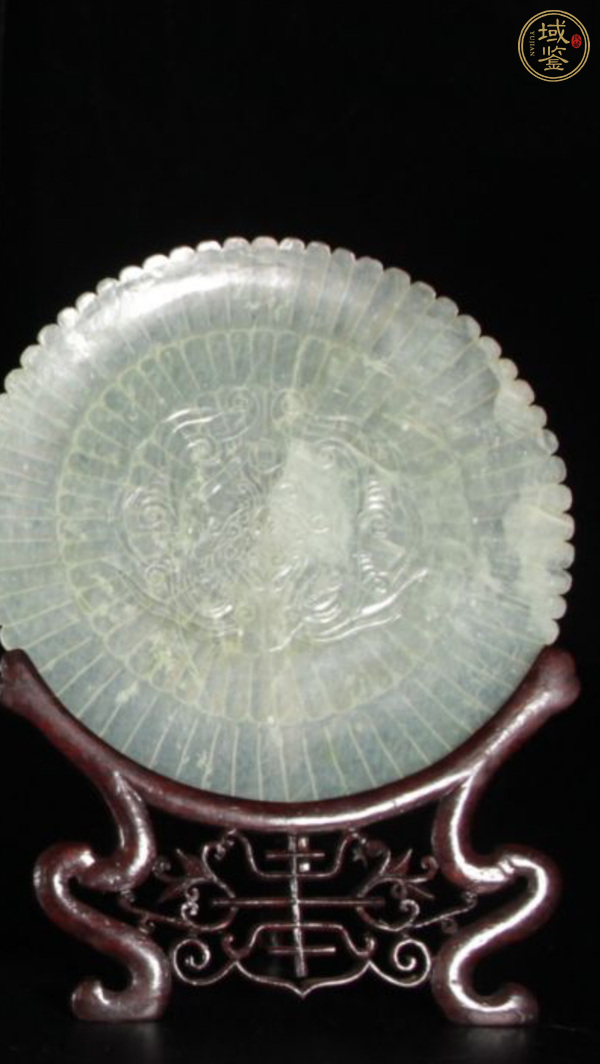 古玩玉器岫玉雕“鳳鳥(niǎo)紋盤”真品鑒賞圖