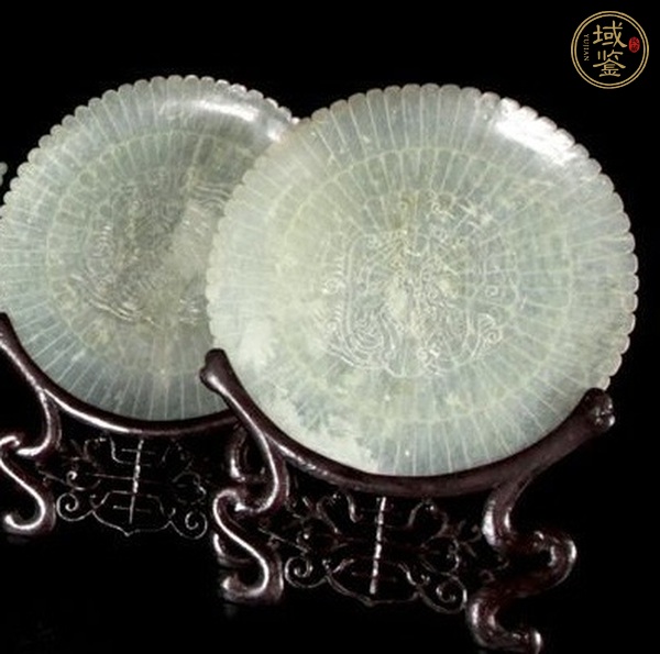 古玩玉器岫玉雕“鳳鳥(niǎo)紋盤(pán)”真品鑒賞圖